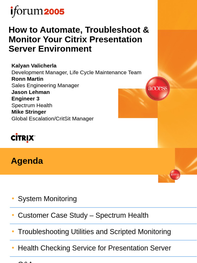 Automating Citrix Server Monitoring & Troubleshooting | PDF | Remote ...