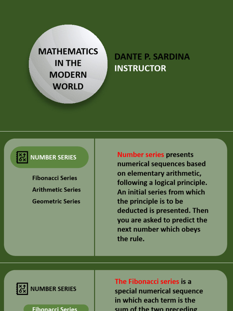 Understanding Number Series Concepts | PDF | Arithmetic Mean | Mean