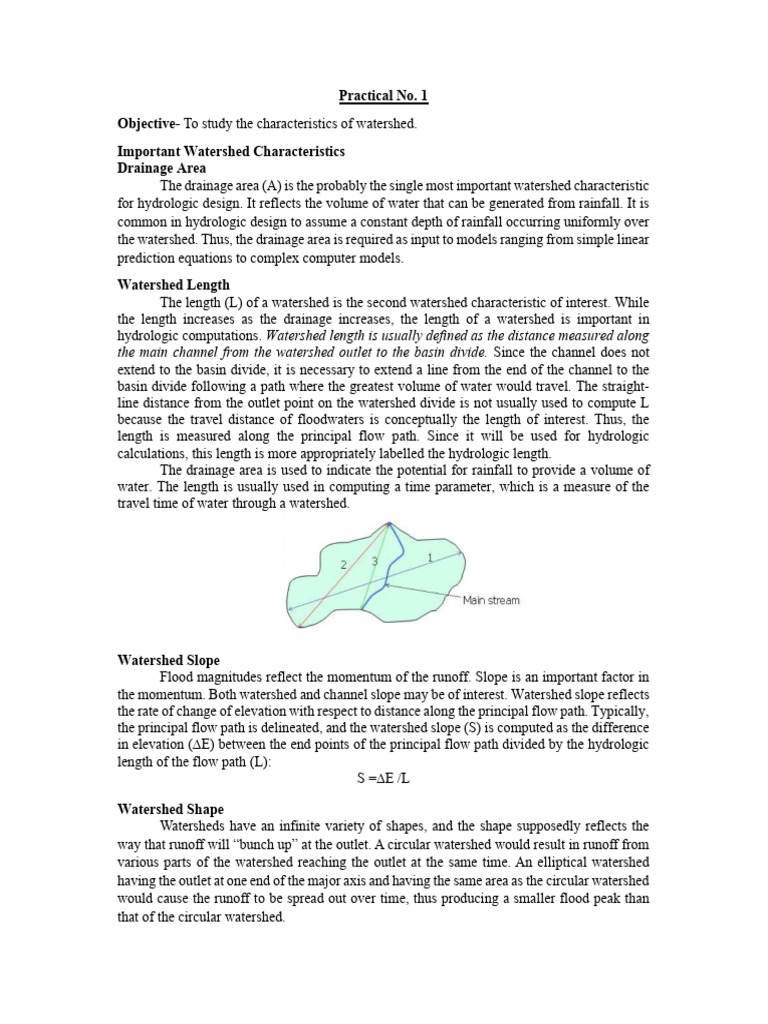 Practical No. 1 | PDF | Drainage Basin | Flood
