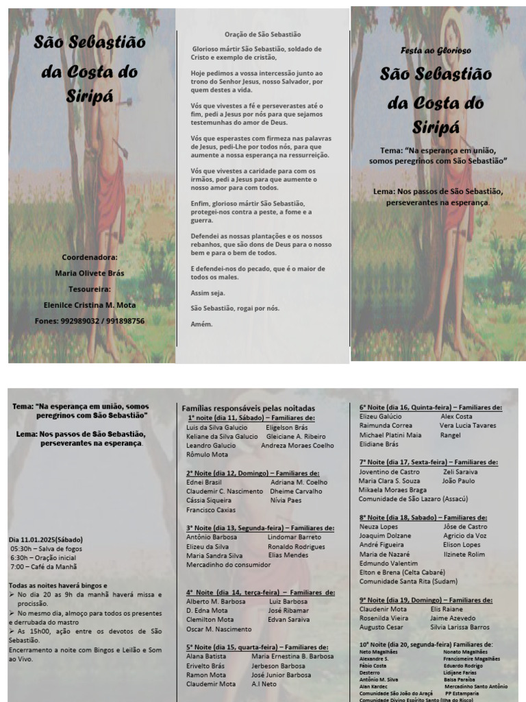 Folder Festa São Sebastião Siripá | PDF | Jesus | Crença e doutrina ...