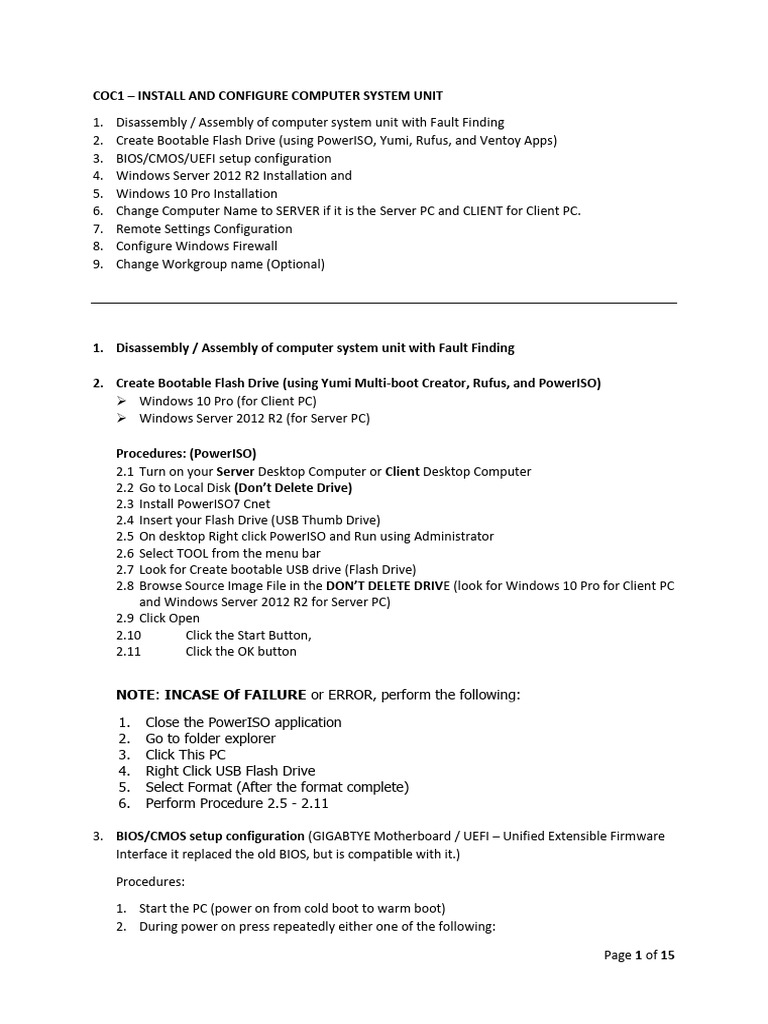 Computer System Setup and Configuration Guide | PDF | Ip Address ...