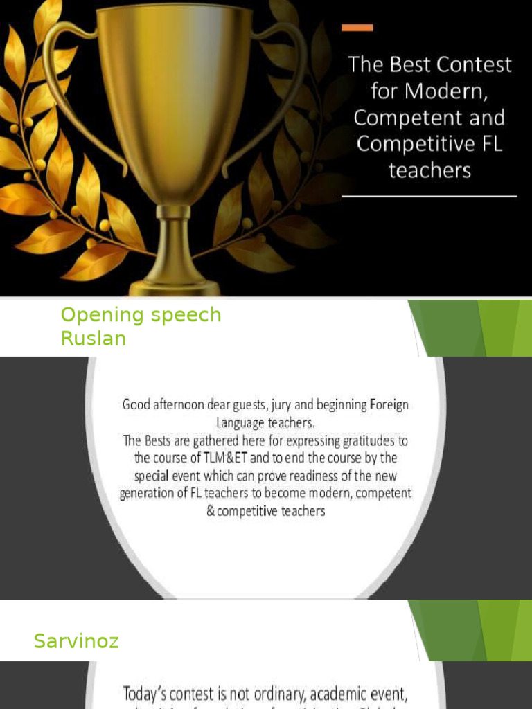 BEST Contest Overview and Participants | PDF