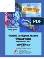 Criminal Intelligence Analysis Training
