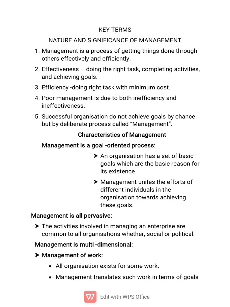 Understanding Management Concepts | PDF | Science | Division Of Labour