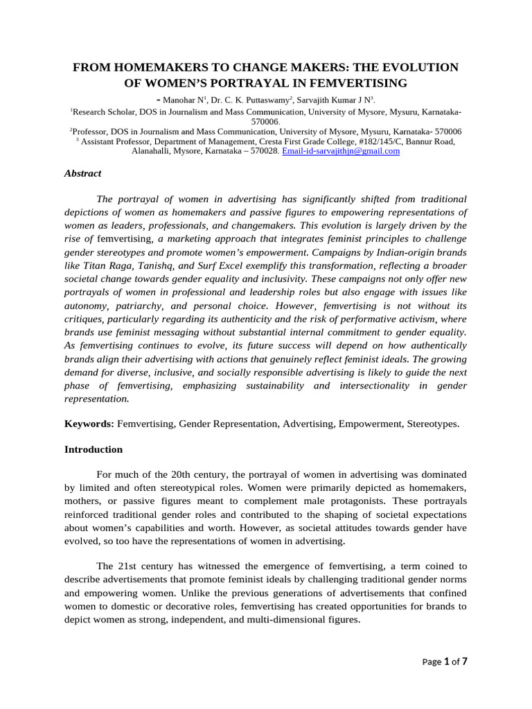 From Homemakers To Change Makers | PDF | Gender Role | Gender Studies