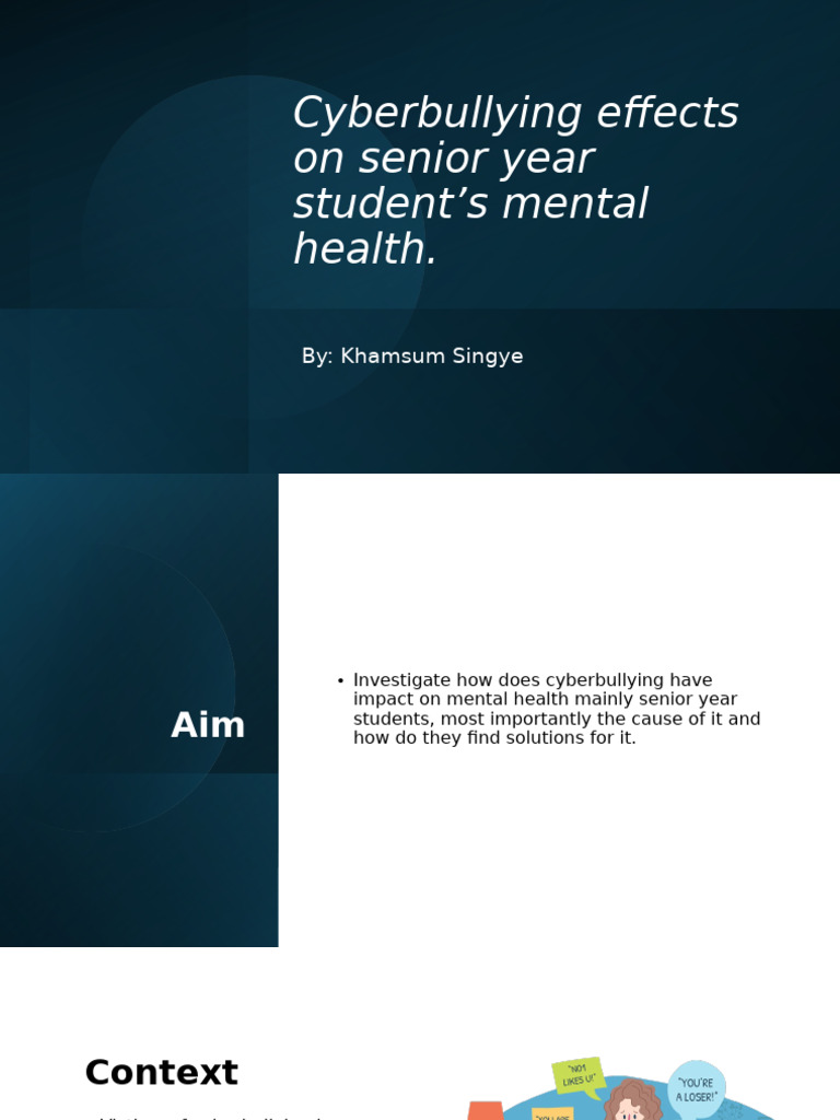 Cyberbullying's Impact on Seniors' Mental Health | PDF
