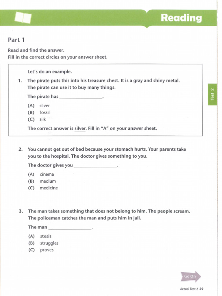 TF Primary - Test 10 - Reading | PDF