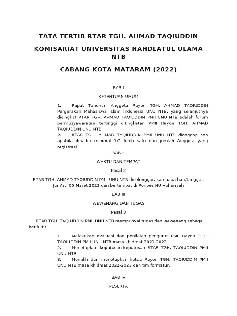 TARTIB RTAR-l | PDF
