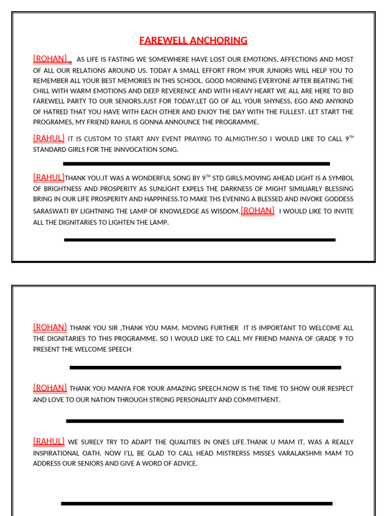 Grade 7 Farewell Program Highlights | PDF