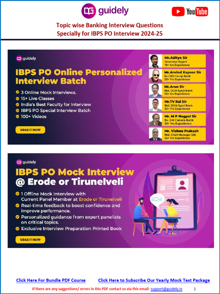 Topic Wise Interview Questions | PDF | Reserve Bank Of India | Banks