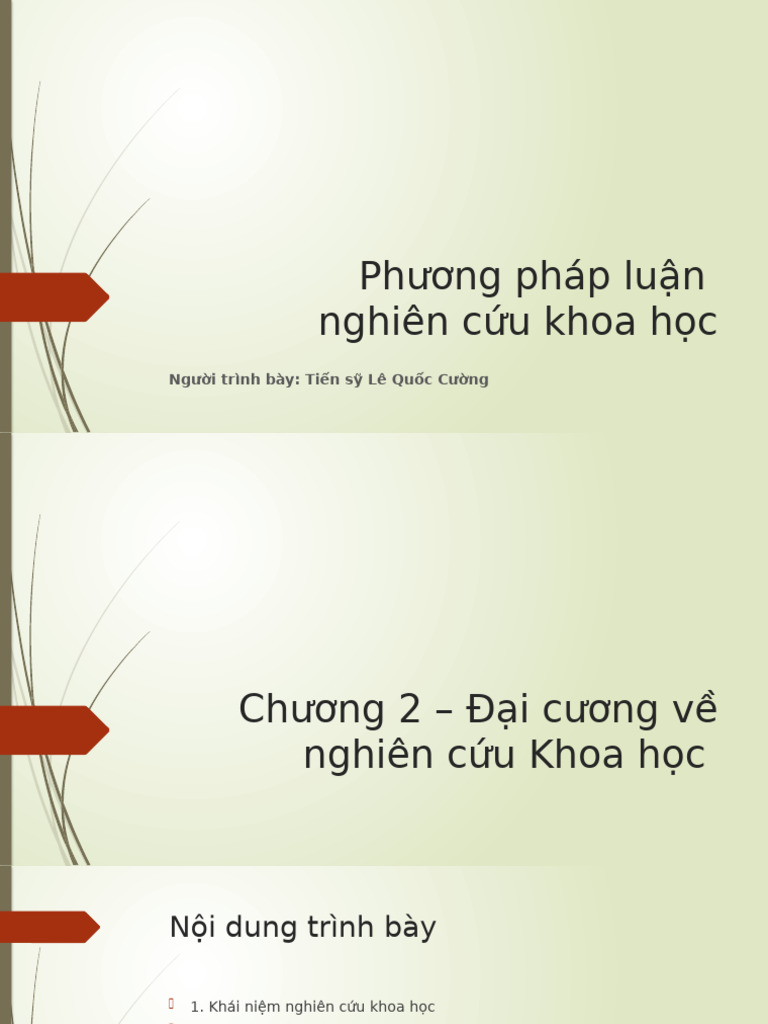 Chuong 2 - Dai Cuong Nghien Cuu Khoa Hoc | PDF
