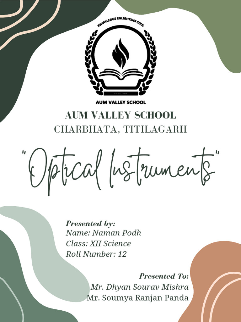Olive Green Doodle Final Project Cover A4 Document | PDF
