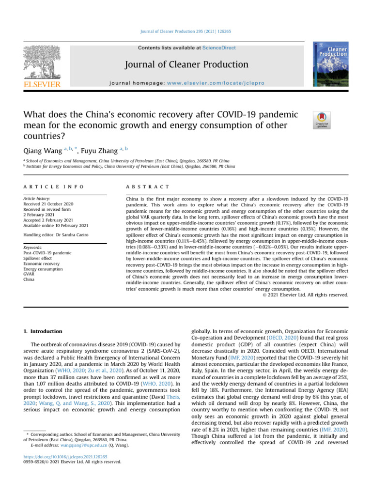 CHINA AND COVID 19 - ECONOMIC | PDF | Gross Domestic Product | Vector ...