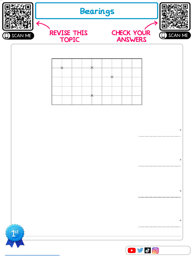 Bearings Geography Worksheet | PDF | Geometry | Elementary Geometry