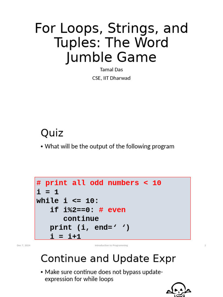 Word Jumble Game: Loops & Strings Guide | PDF | Computer Programming