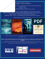 2012 PLA Debut Author Panel Invite