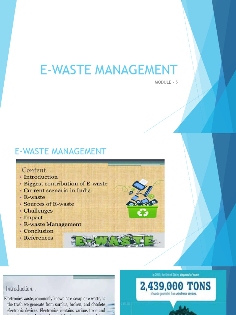 E-Waste Management Regulations in India | PDF | Electronic Waste ...
