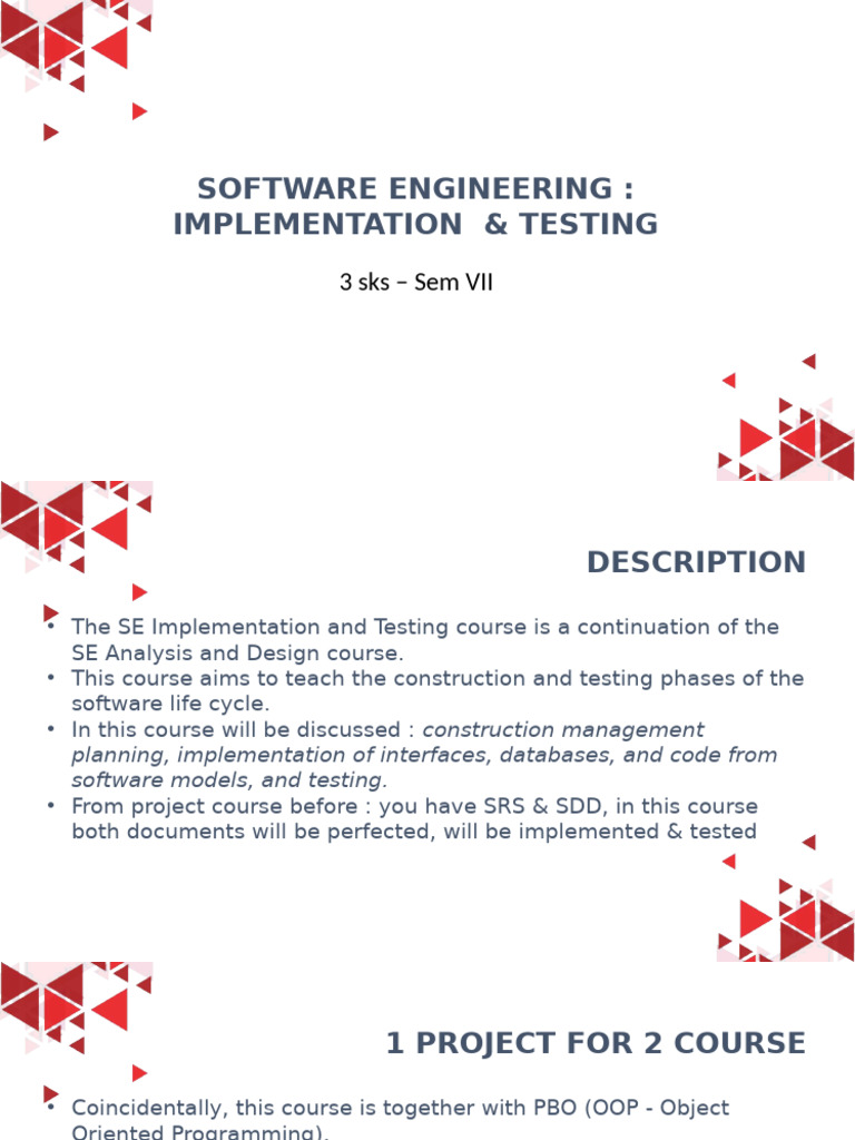 Software Engineering: Implementation & Testing | PDF | Oracle Database ...
