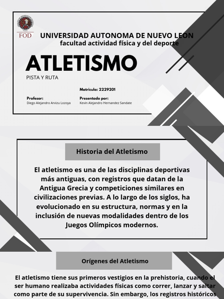 Historia y Evolución del Atletismo | PDF | Deporte del atletismo ...