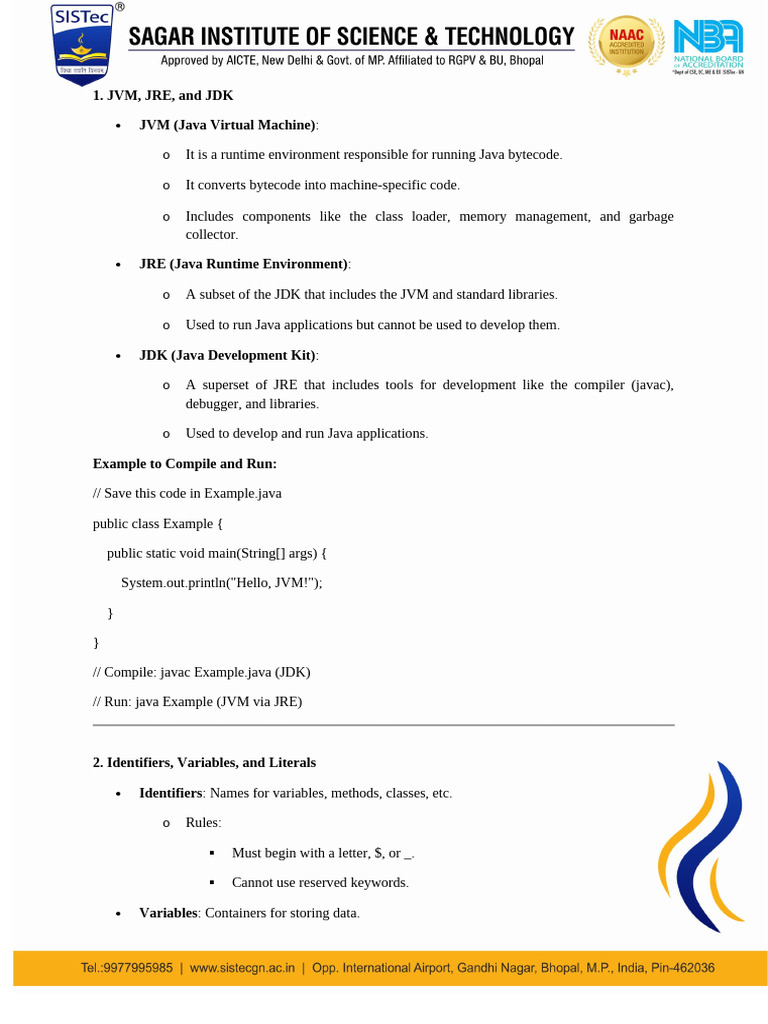 Day 1 | PDF | Java Virtual Machine | Java (Programming Language)