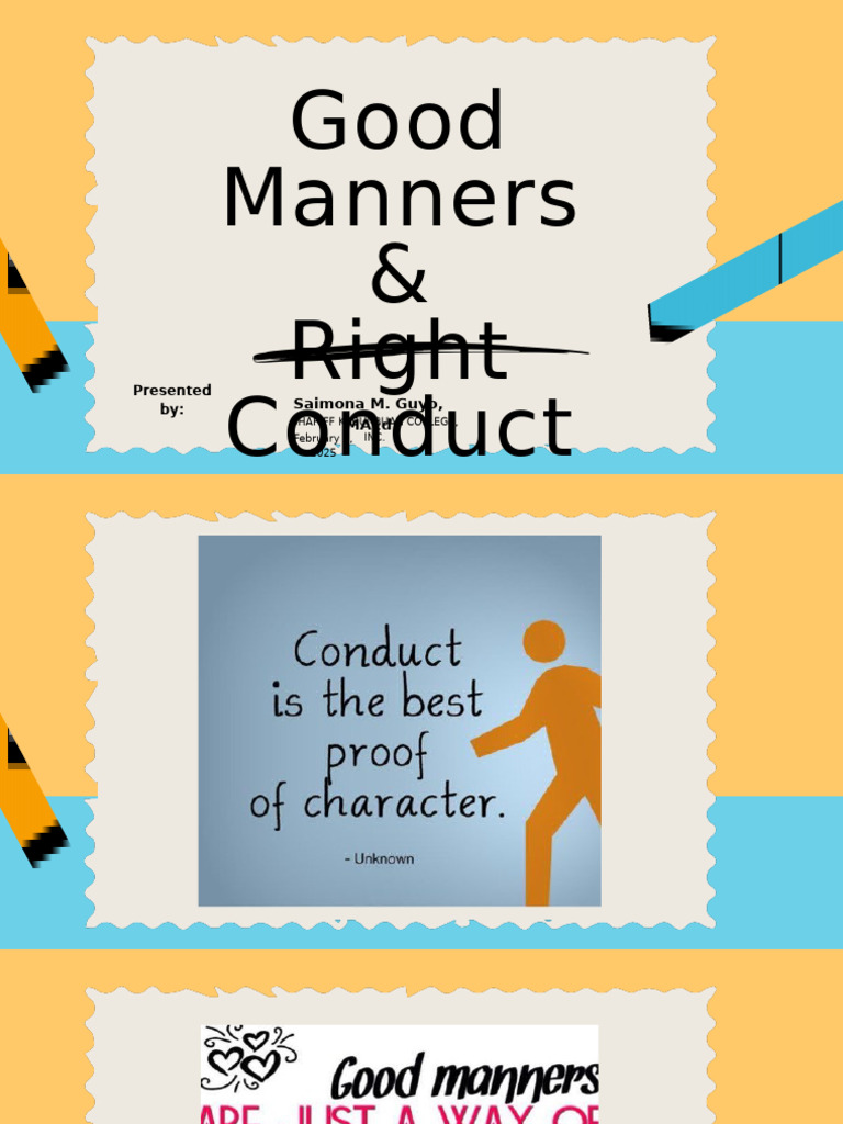 Good Manners & Right Conduct | PDF | Teachers | Empathy