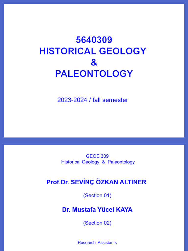 Historical Geology & Paleontology Course | PDF | Geology | Knowledge