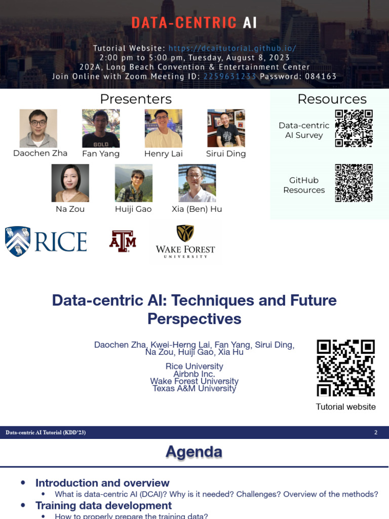 Data-Centric AI KDD2023 | PDF | Data Mining | Artificial Intelligence