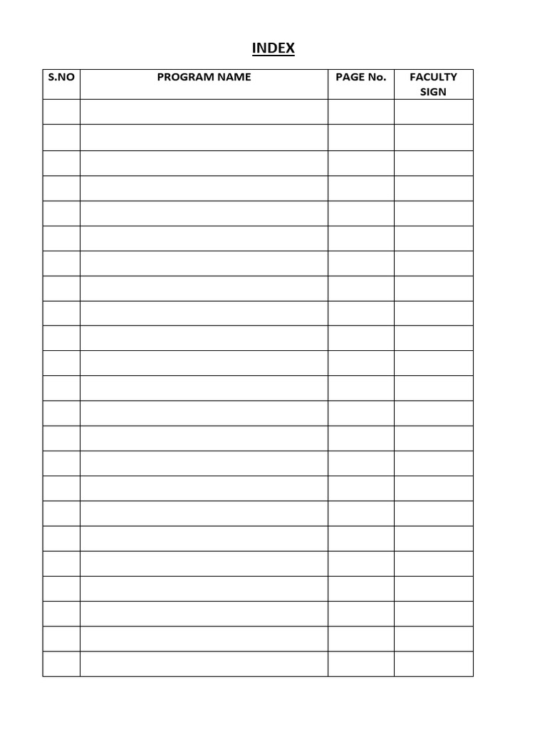 Program Index with Faculty List | PDF