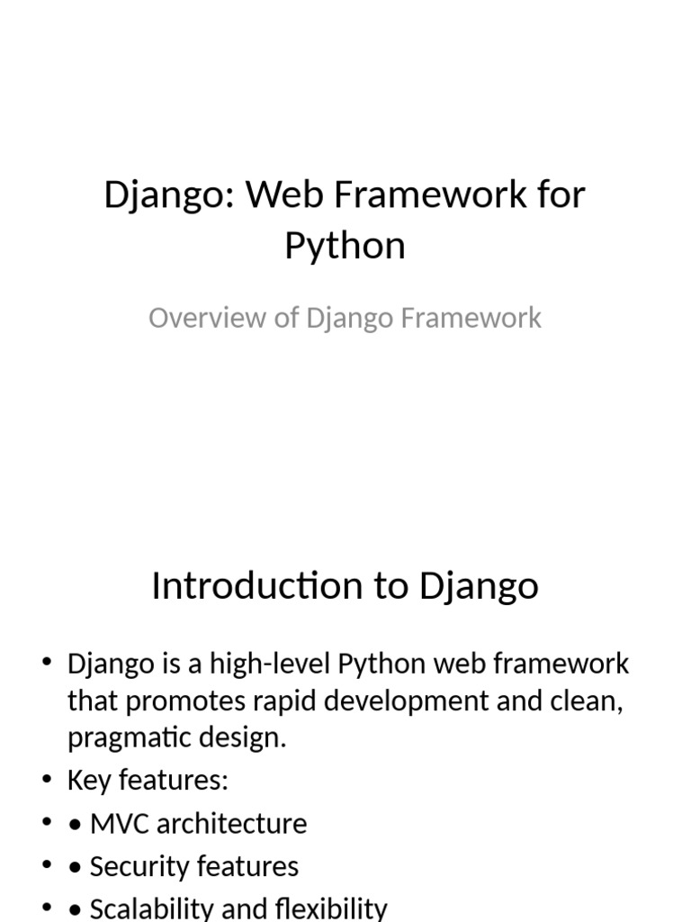 Django Presentation | PDF