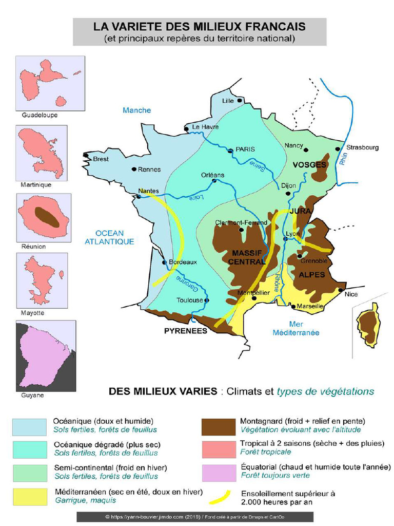 croquis-carte-france-reliefs-montagnes-climats-milieux-végétation