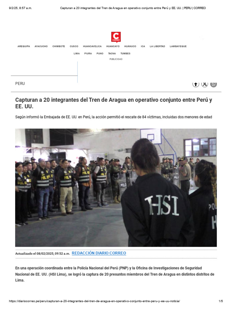 Capturan A 20 Integrantes Del Tren de Aragua en Operativo Conjunto ...