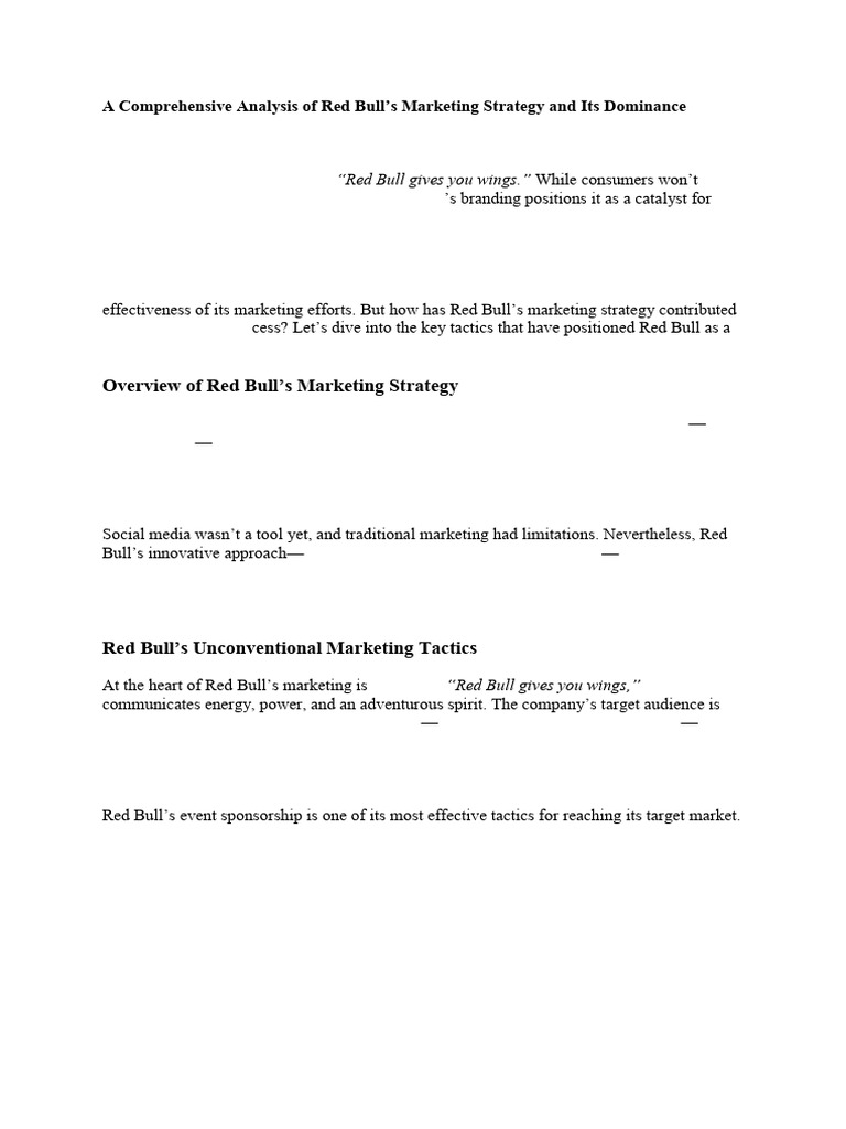 Red Bull Mareting | PDF | Brand | Marketing