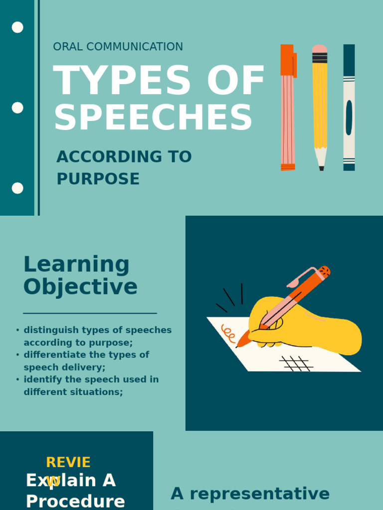 Types of Speeches by Purpose | PDF | Rhetoric | Human Communication