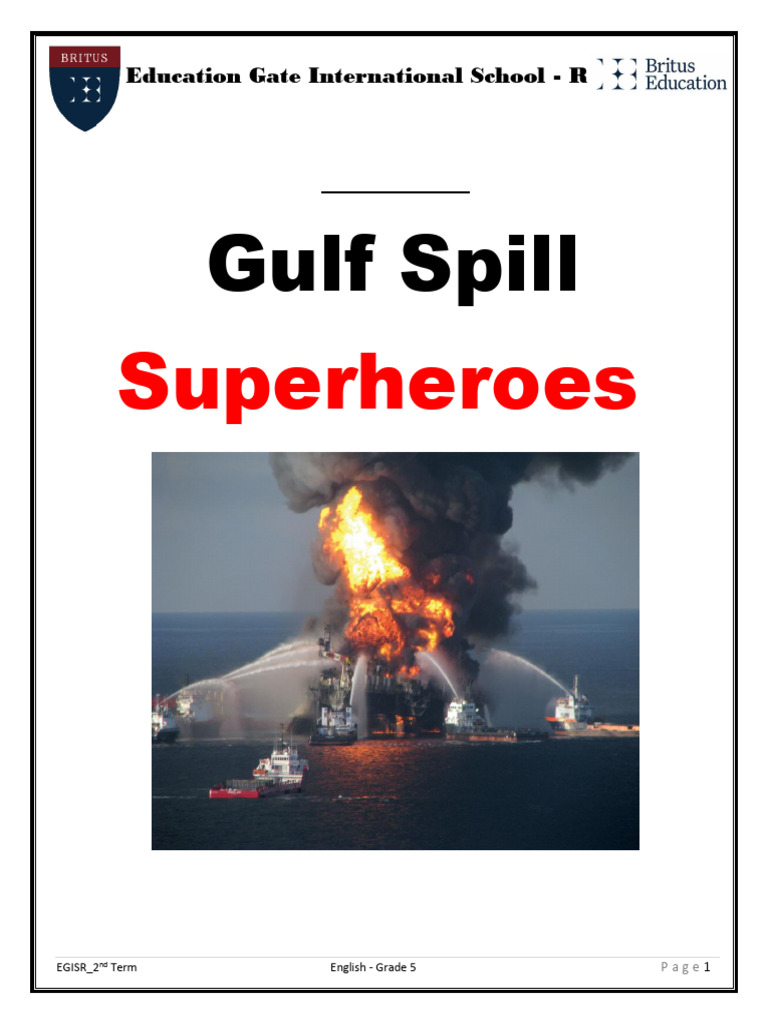 Gulf Spill Superheroes: Grade 5 Worksheet | PDF | Deepwater Horizon Oil ...