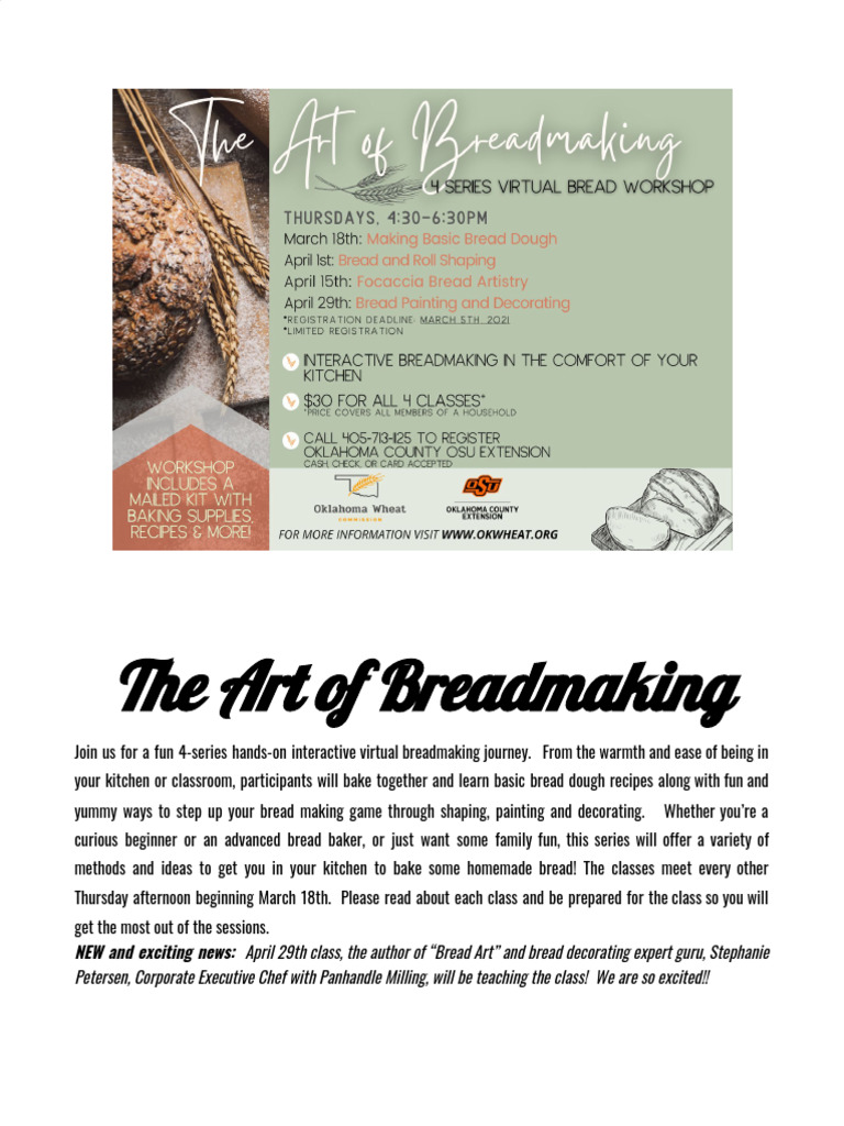 Interactive Virtual Breadmaking Series | PDF | Teaspoon | Breads