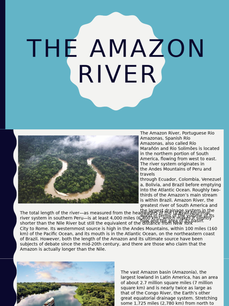 Amazon River: Facts and Overview | PDF | Amazon River | Environmental ...