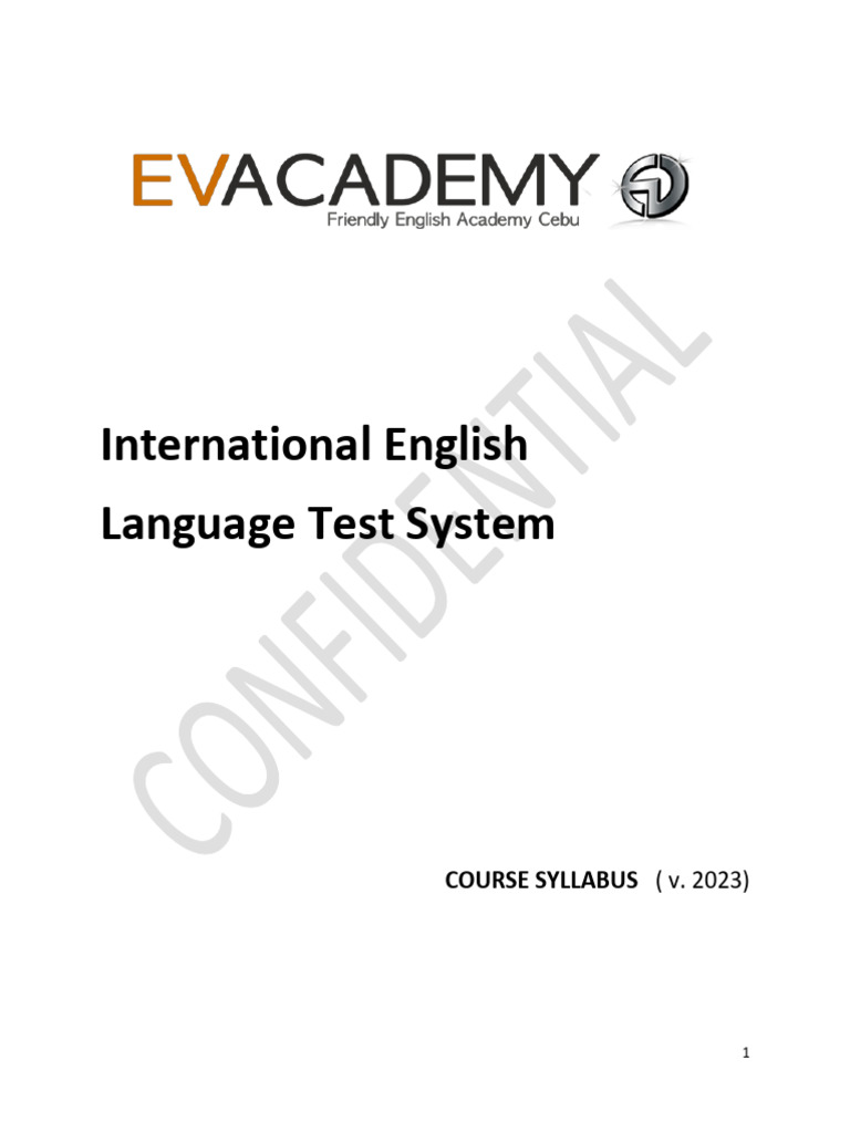 Ev Ielts Syllabus | PDF | International English Language Testing System ...