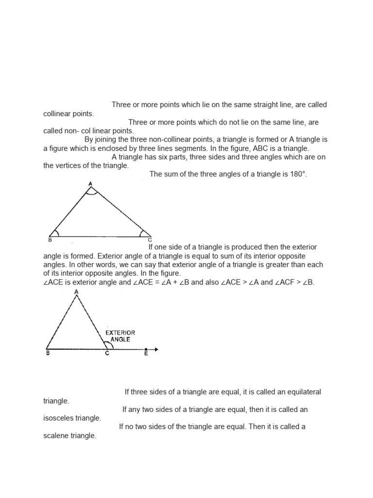 Selina Concise Maths Solutions Class 6 Chapter 26 Triangles | PDF ...