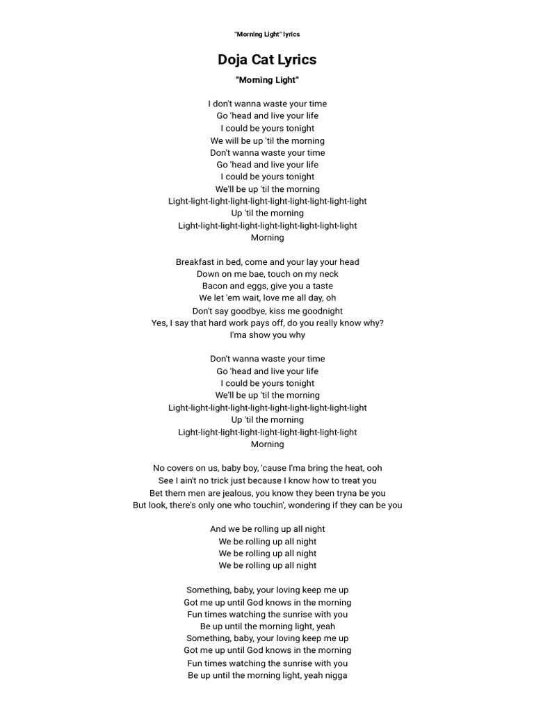 Doja Cat's Romantic Night Anthem | PDF