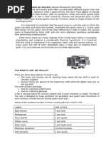 Housekeeping Room Status Codes | PDF