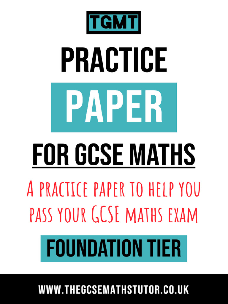GCSE Maths Resit Practice Paper 2024 | PDF | Mathematics