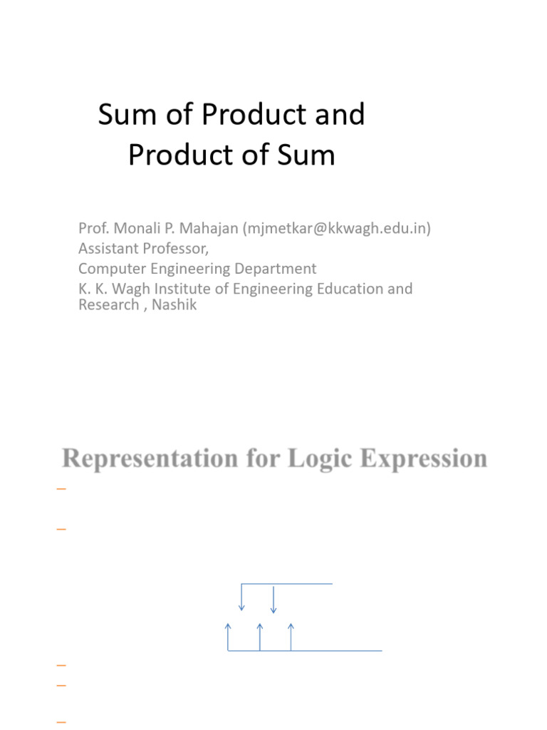 SOP and POS Forms Explained | PDF | Arithmetic | Logic