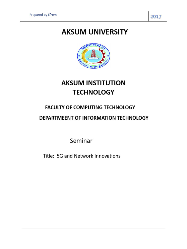 5G Technology and Network Innovations | PDF | Computer Network ...
