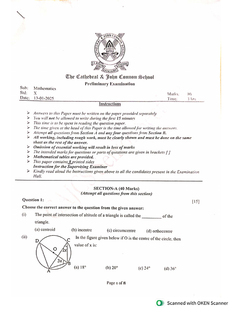 Cathedral-Math 2025 | PDF