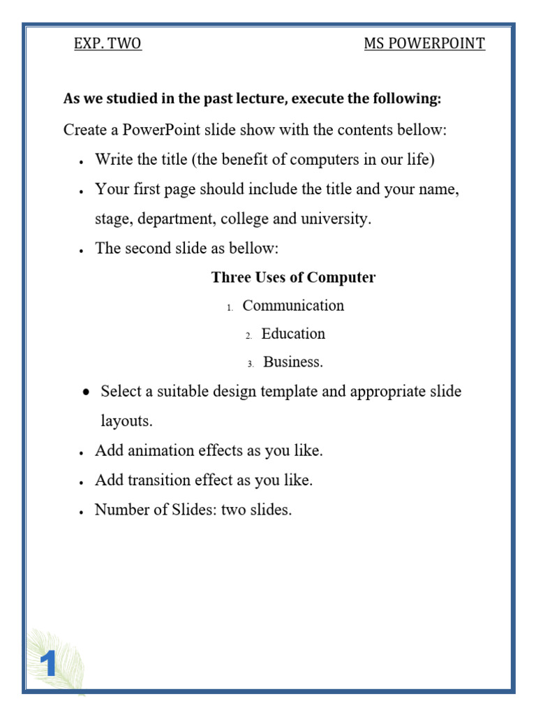 Benefits of Computers Presentation Guide | PDF