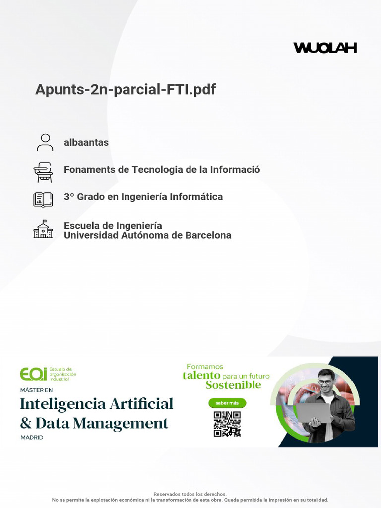 Apunts 2n Parcial FTI | PDF