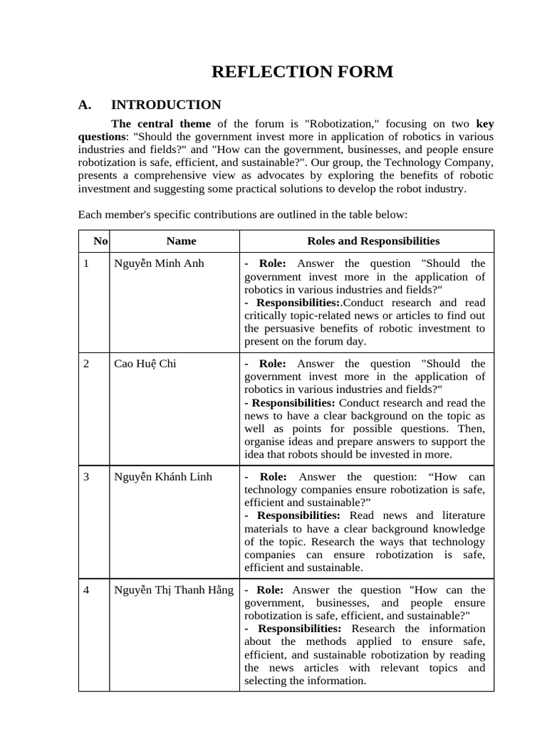 Robotization Forum Reflection Report | PDF | Life Cycle Assessment ...