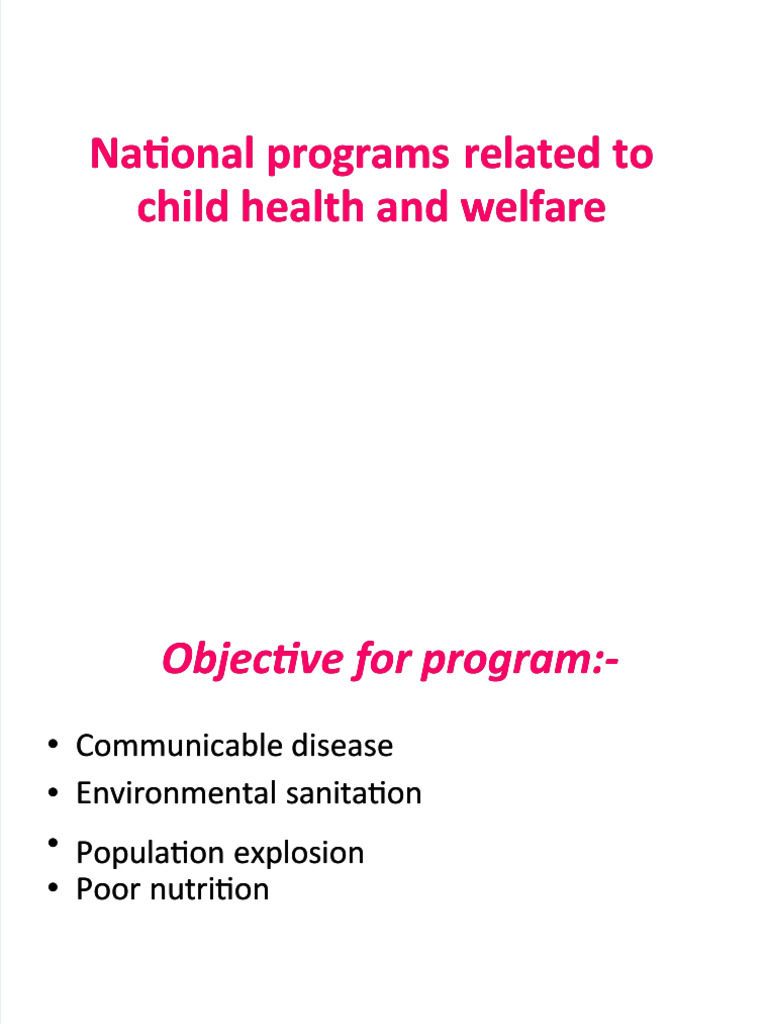 PDF National Programs Related To Child Health and Welfare Compress | PDF