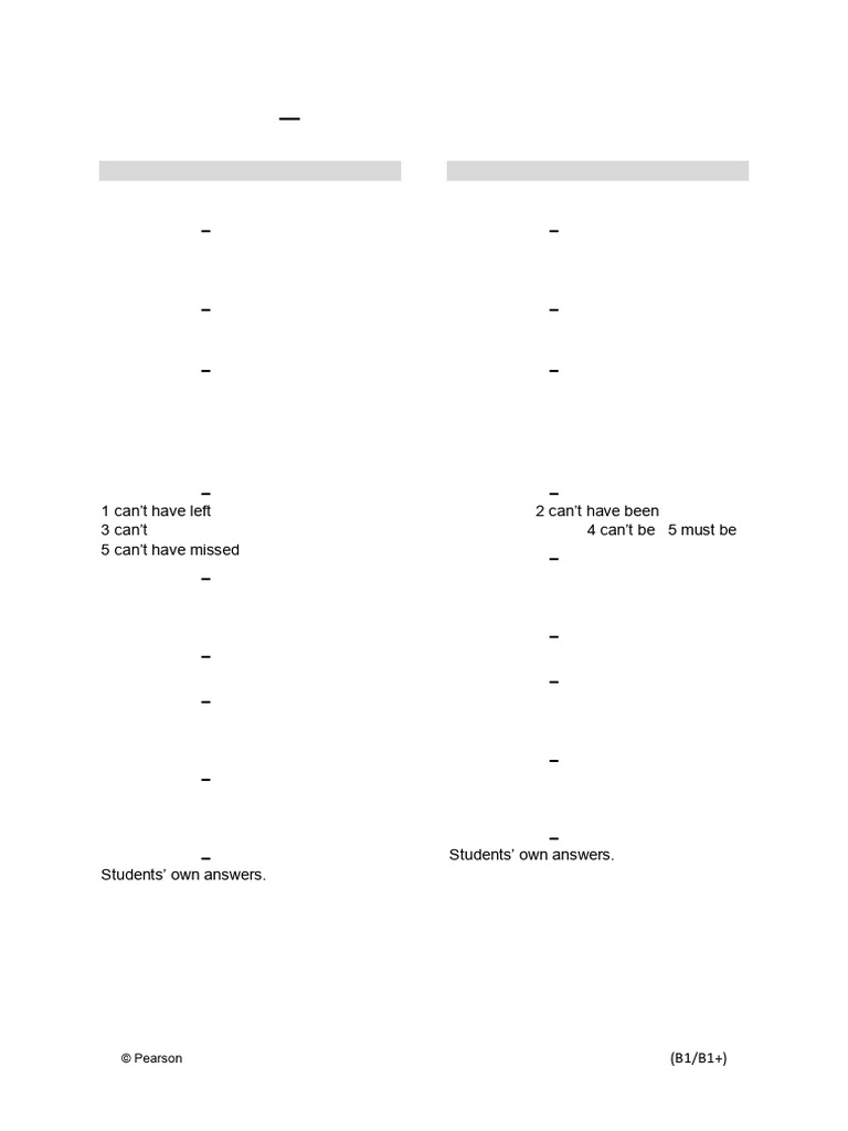 Focus 3 Unit 3 Test Answer Key | PDF
