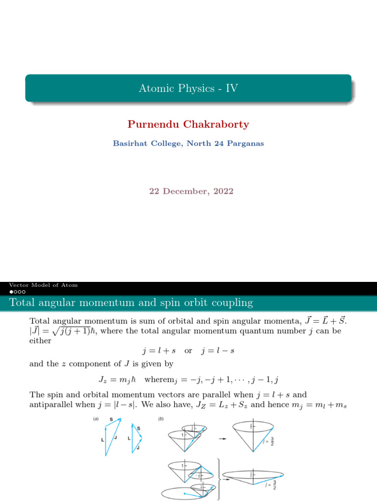 Vector Model of Atomic Physics Explained | PDF | Spin (Physics ...